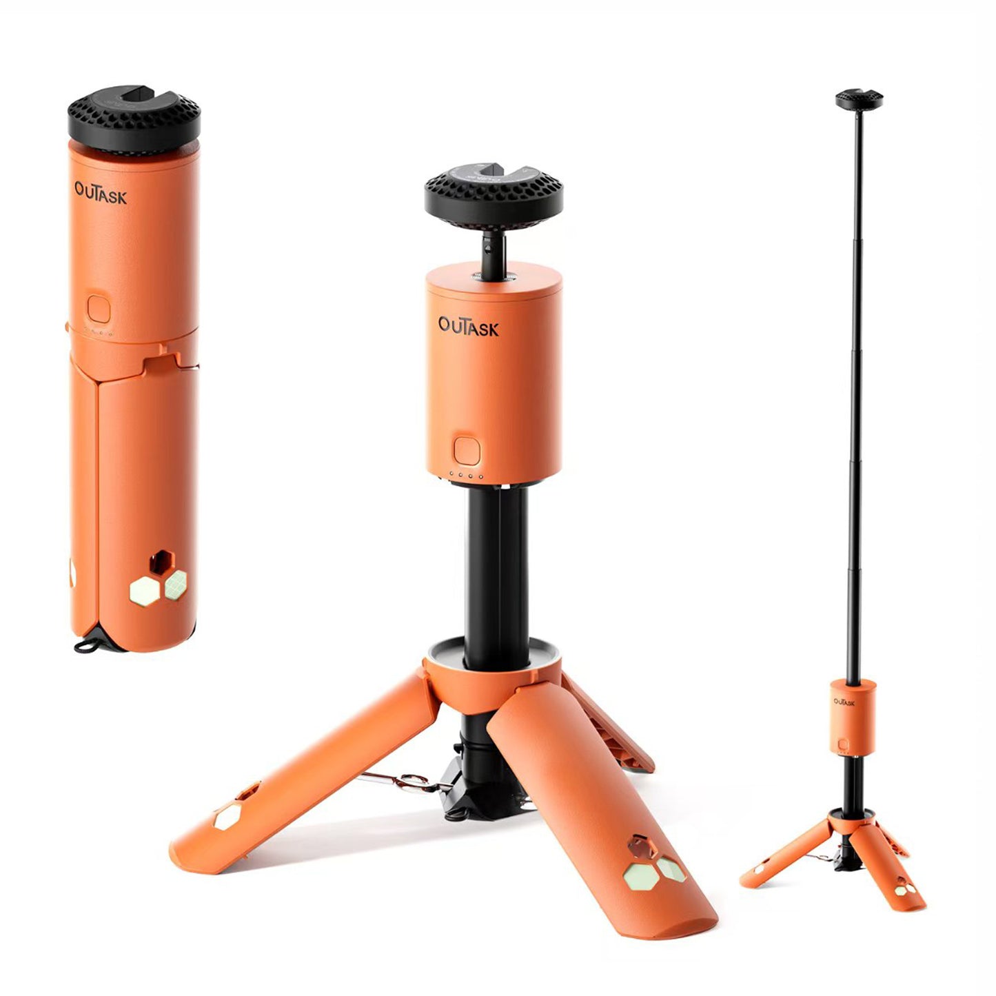 OUTASK TD1 Telescopic Rechargeable LED Camping Lantern Portable Waterproof Tent Light